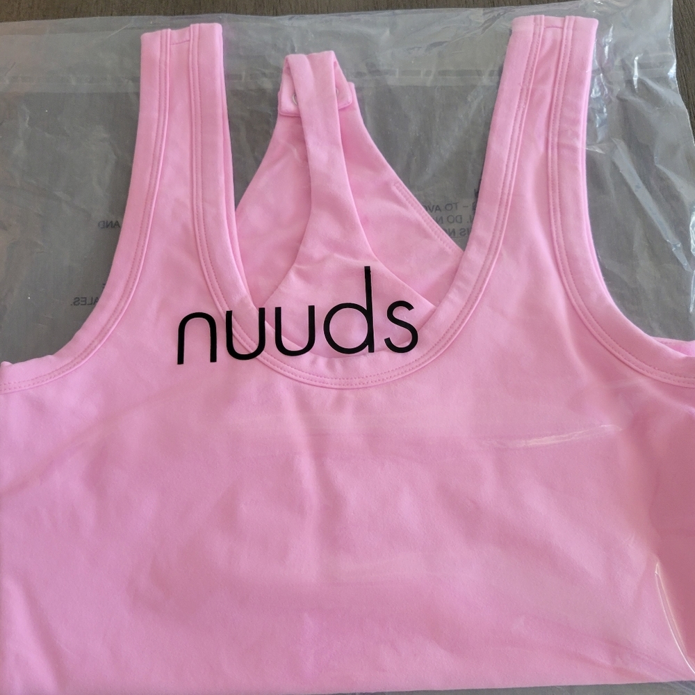 Nuuds bubblegum pink bodysuit, size s